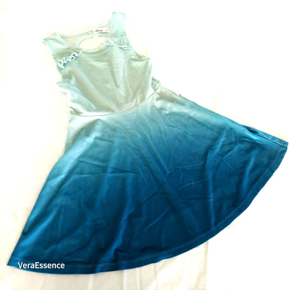 epic threads velvet blue ombre girl's dress sz S